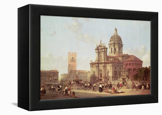 Brescia Cathedral, 1860-David Roberts-Framed Premier Image Canvas