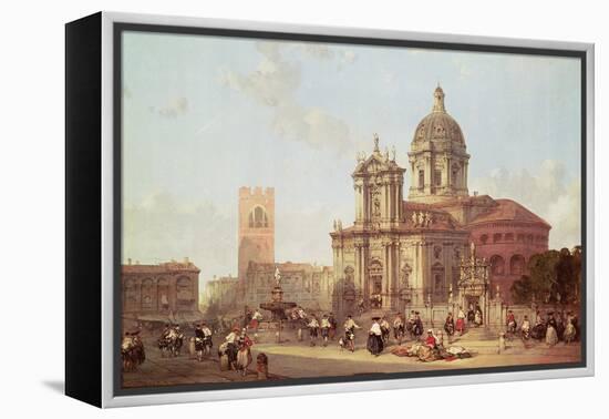 Brescia Cathedral, 1860-David Roberts-Framed Premier Image Canvas