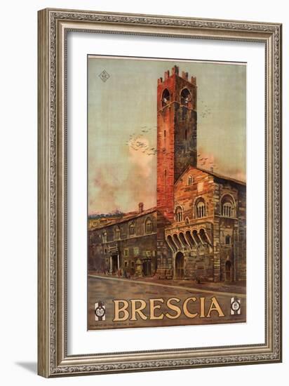 Brescia Italy Travel Poster-null-Framed Giclee Print