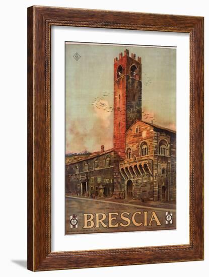 Brescia Italy Travel Poster-null-Framed Giclee Print