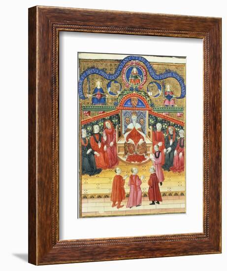 Brescian Citizens Given an Audience in the Venetian Senate, Miniature from Book of Privileges-null-Framed Giclee Print