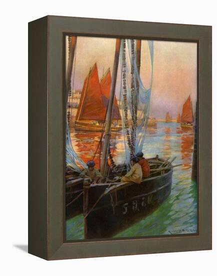 Brest Fishing Boats, 1907-Charles Padday-Framed Premier Image Canvas