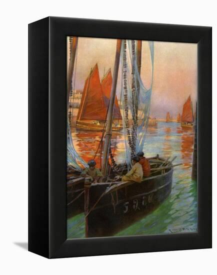 Brest Fishing Boats, 1907-Charles Padday-Framed Premier Image Canvas