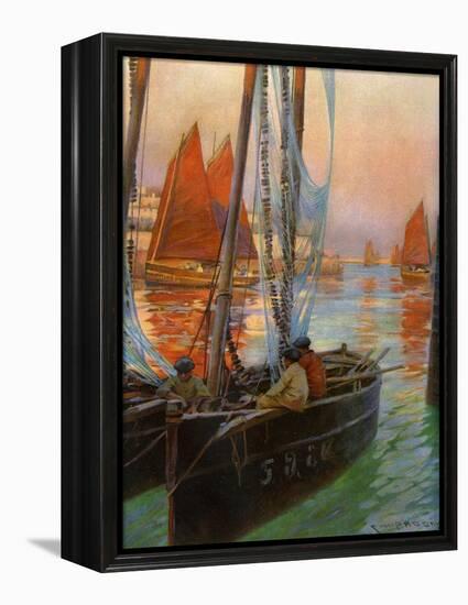 Brest Fishing Boats, 1907-Charles Padday-Framed Premier Image Canvas