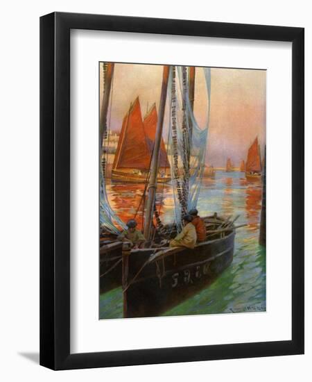 Brest Fishing Boats, 1907-Charles Padday-Framed Giclee Print