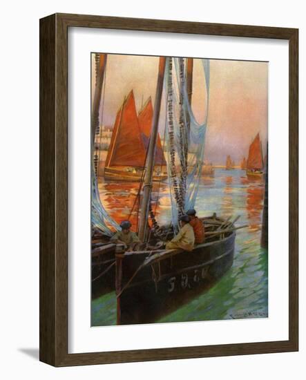 Brest Fishing Boats, 1907-Charles Padday-Framed Giclee Print