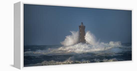 Bretagne, Lighthouse 2-Philippe Manguin-Framed Premier Image Canvas