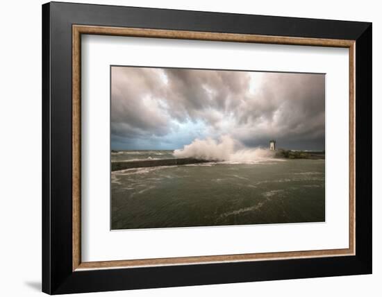 Bretagne, Sea Wall-Philippe Manguin-Framed Photographic Print