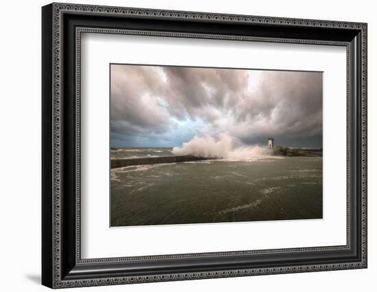 Bretagne, Sea Wall-Philippe Manguin-Framed Photographic Print