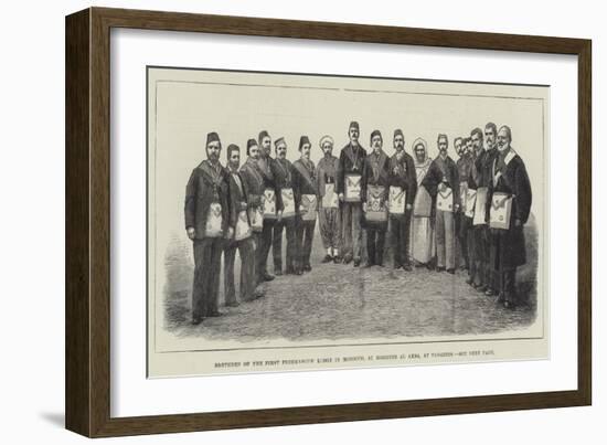 Brethren of the First Freemasons' Lodge in Morocco, Al Moghreb Al Aksa, at Tangiers-null-Framed Giclee Print