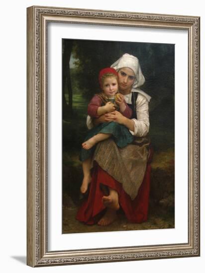 Breton Brother and Sister-William Adolphe Bouguereau-Framed Art Print