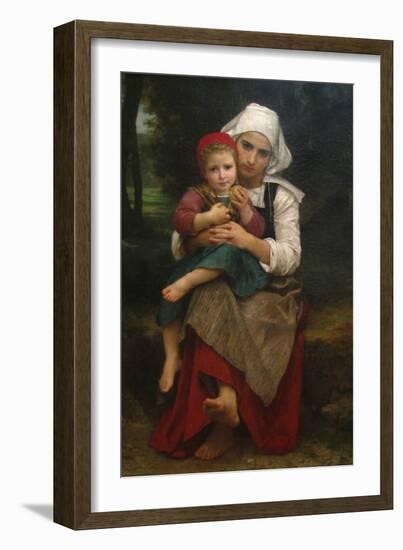 Breton Brother and Sister-William Adolphe Bouguereau-Framed Art Print
