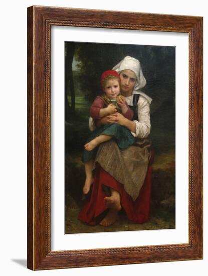 Breton Brother and Sister-William Adolphe Bouguereau-Framed Art Print