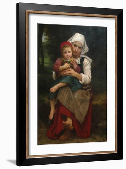 Breton Brother and Sister-William Adolphe Bouguereau-Framed Art Print