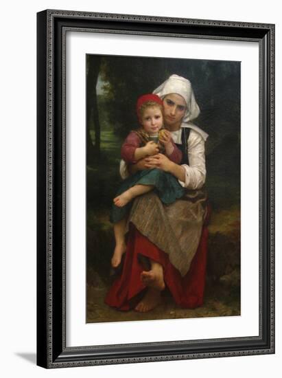 Breton Brother and Sister-William Adolphe Bouguereau-Framed Art Print