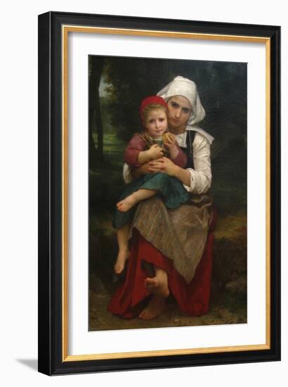 Breton Brother and Sister-William Adolphe Bouguereau-Framed Art Print