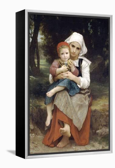 Breton Brother and Sister-William Adolphe Bouguereau-Framed Stretched Canvas