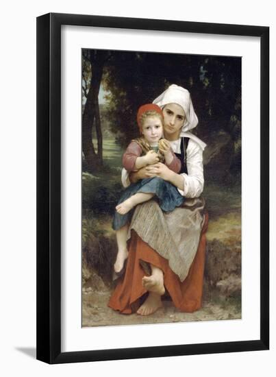 Breton Brother and Sister-William Adolphe Bouguereau-Framed Art Print