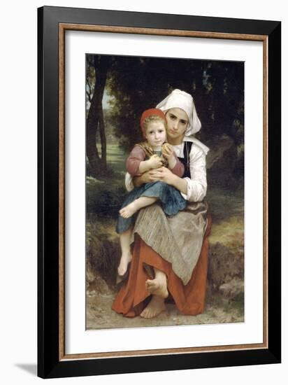 Breton Brother and Sister-William Adolphe Bouguereau-Framed Art Print