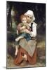 Breton Brother and Sister-William Adolphe Bouguereau-Mounted Art Print