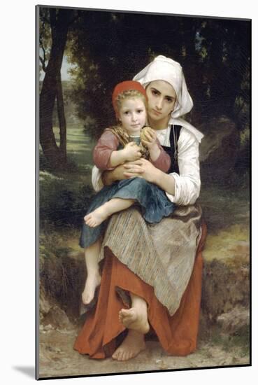 Breton Brother and Sister-William Adolphe Bouguereau-Mounted Art Print