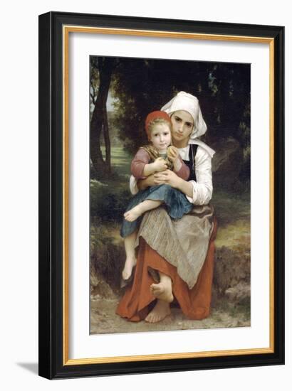 Breton Brother and Sister-William Adolphe Bouguereau-Framed Art Print