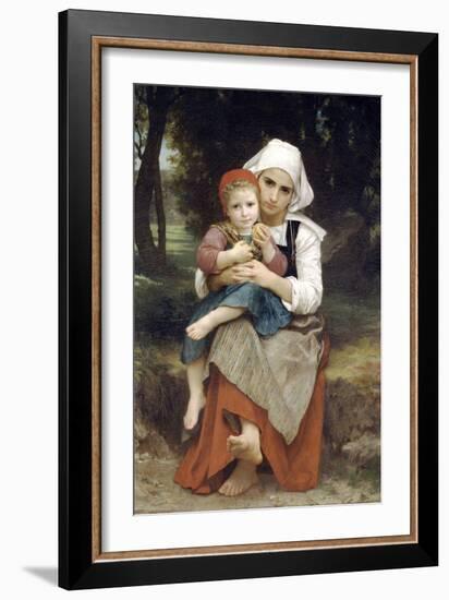 Breton Brother and Sister-William Adolphe Bouguereau-Framed Art Print