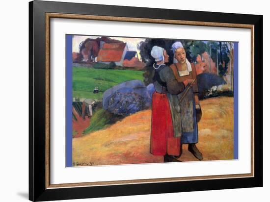 Breton Farmers-Paul Gauguin-Framed Art Print