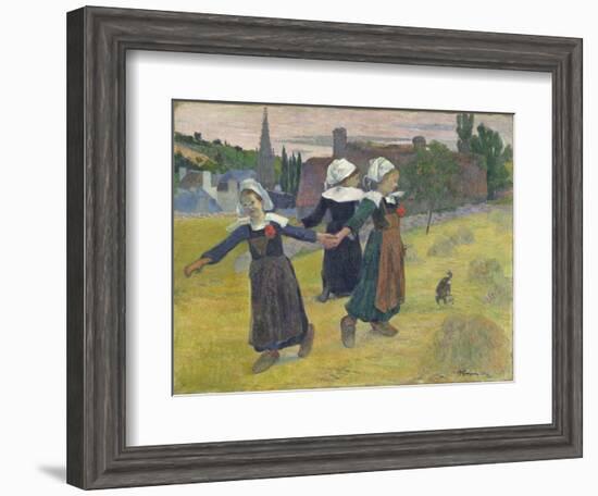 Breton Girls Dancing, Pont-Aven, 1888-Paul Gauguin-Framed Giclee Print