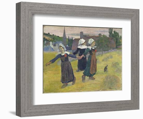 Breton Girls Dancing, Pont-Aven, 1888-Paul Gauguin-Framed Giclee Print