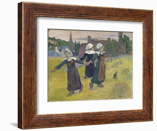 Breton Girls Dancing, Pont-Aven, 1888-Paul Gauguin-Framed Giclee Print