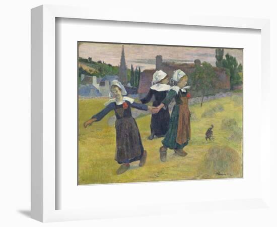 Breton Girls Dancing, Pont-Aven, 1888-Paul Gauguin-Framed Giclee Print