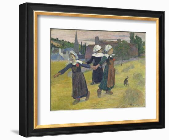 Breton Girls Dancing, Pont-Aven, 1888-Paul Gauguin-Framed Giclee Print