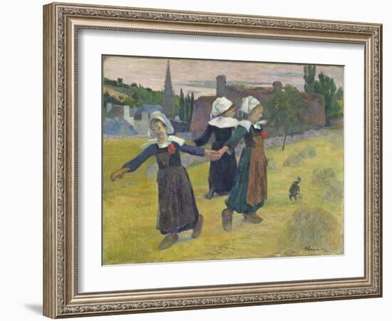 Breton Girls Dancing, Pont-Aven, 1888-Paul Gauguin-Framed Giclee Print