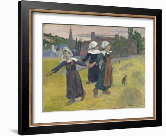 Breton Girls Dancing, Pont-Aven, 1888-Paul Gauguin-Framed Giclee Print