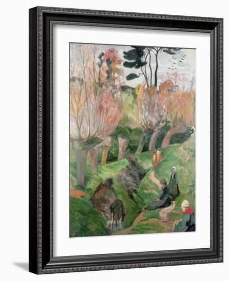 Breton Landscape, 1889-Paul Gauguin-Framed Giclee Print