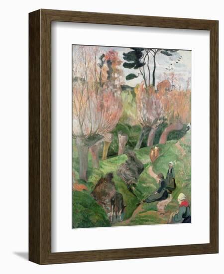 Breton Landscape, 1889-Paul Gauguin-Framed Giclee Print