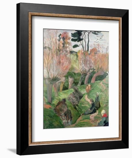 Breton Landscape, 1889-Paul Gauguin-Framed Giclee Print