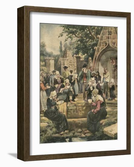 Breton Pardon at Baud-Alfredo Ortelli-Framed Art Print