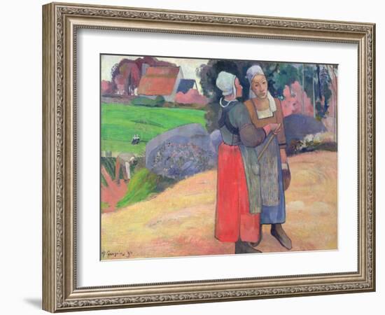 Breton Peasants, 1894-Paul Gauguin-Framed Giclee Print