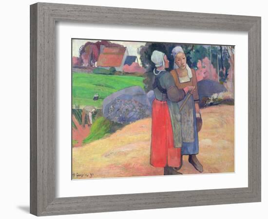 Breton Peasants, 1894-Paul Gauguin-Framed Giclee Print