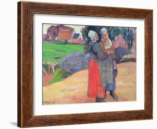 Breton Peasants, 1894-Paul Gauguin-Framed Giclee Print