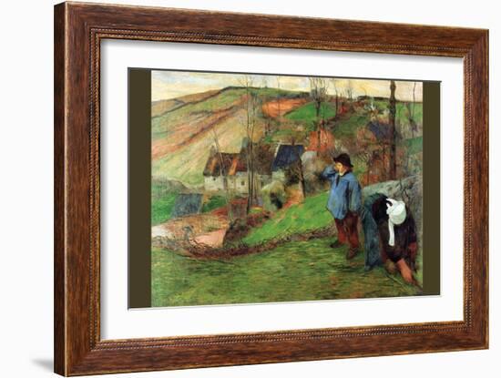 Breton Shepherd-Paul Gauguin-Framed Art Print