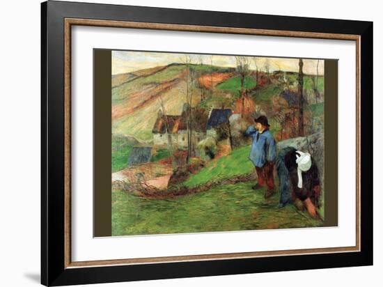 Breton Shepherd-Paul Gauguin-Framed Art Print