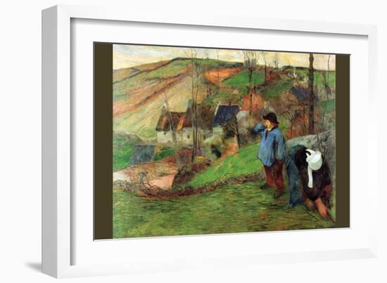 Breton Shepherd-Paul Gauguin-Framed Art Print