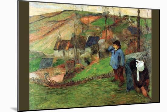 Breton Shepherd-Paul Gauguin-Mounted Art Print