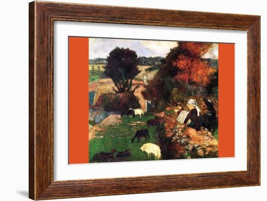 Breton Shepherds-Paul Gauguin-Framed Art Print