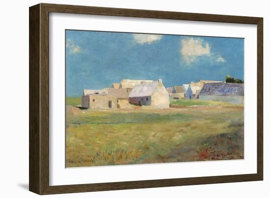 Breton Village, c.1890-Odilon Redon-Framed Giclee Print