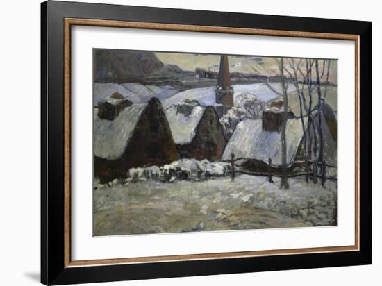 Breton Village in Winter, 1894-Paul Gauguin-Framed Giclee Print