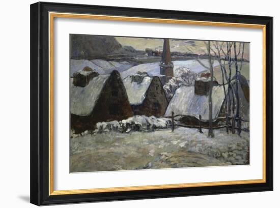 Breton Village in Winter, 1894-Paul Gauguin-Framed Giclee Print